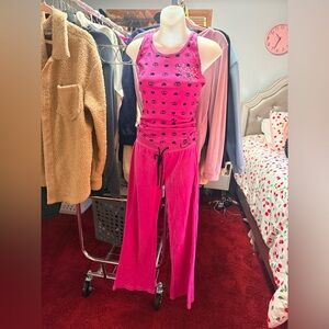 Y2K Pink Tank Top and Pants Set
